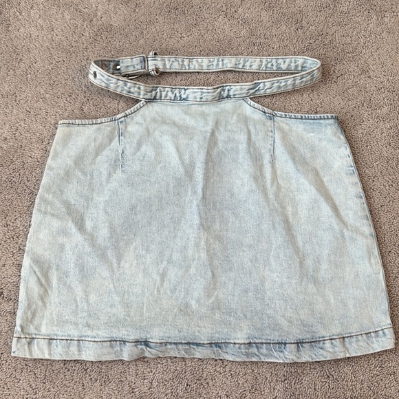 WeWoreWhat Cut-Out Denim Mini Skirt | Size Medium - Picture 1 of 9